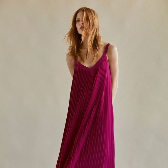 Massimo Dutti Dresses | Nwt Massimo Dutti Pink Maxi Dress | Color: Pink | Size: 2 | Glamourguilty's Closet
